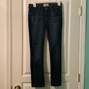 PAIGE Women's Straight Leg Jeans - Dark Blue